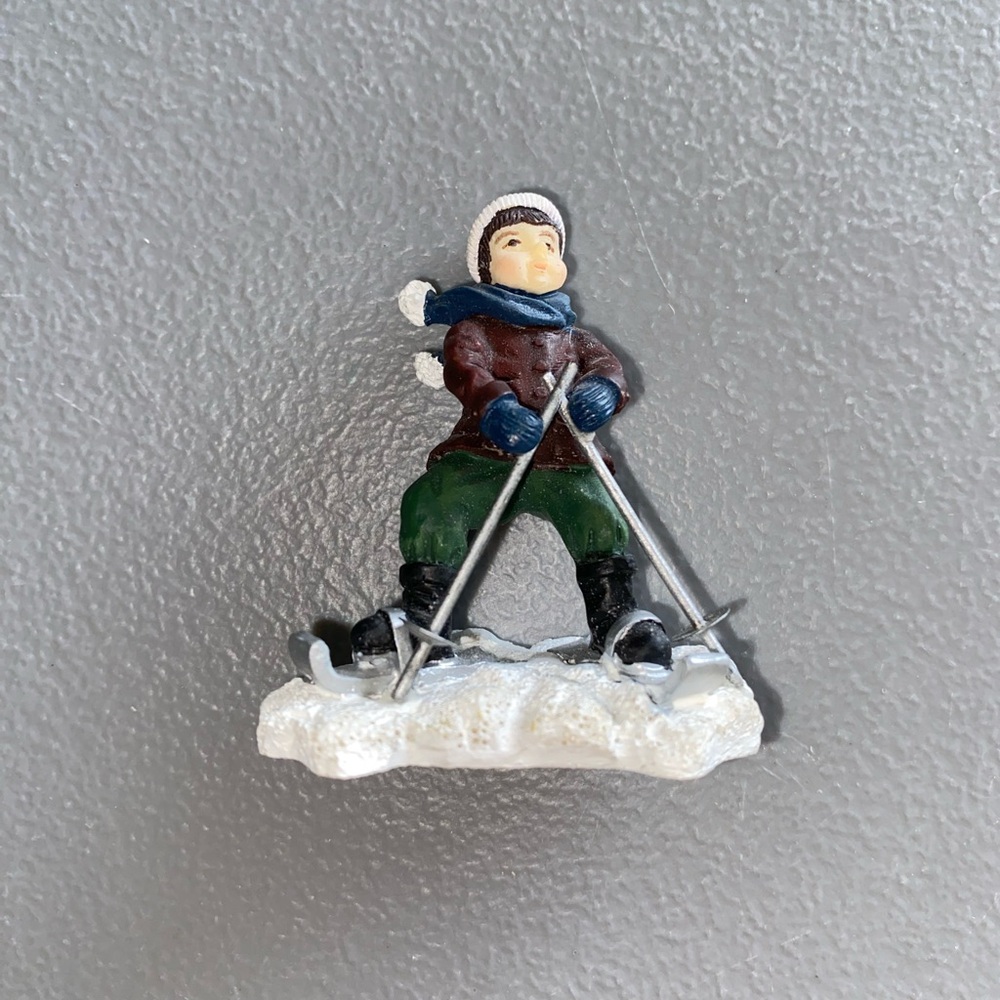 Vintage Skiing Figurine